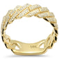 <span style="color:purple">SPECIAL!</span> .61ct G SI 14K Yellow Gold Men's Round Diamond Square Cuban Band Ring Size 10