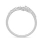 .16ct G SI 14K White Gold Round Diamond Olive Band Ring Size 6.5
