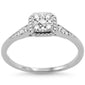 .18ct G SI 14K White Gold Square Diamond Engagement Ring Size 6.5