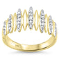<span style="color:purple">SPECIAL!</span> .24ct G SI 14K Yellow Gold Diamond Dome Ring Size 6.5