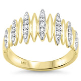 .24ct G SI 14K Yellow Gold Diamond Dome Ring Size 6.5