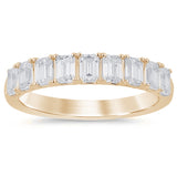 <span style="color:purple">SPECIAL!</span> 1.44ct G SI 14K Yellow Gold Emerald Cut Diamond Ring Band Size 6.5