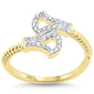 .15ct G SI 14K Yellow Gold Diamond Wrap Around Ring Size 6.5