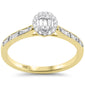 .23ct G SI 14K Yellow Gold Round & Baguette Diamond Ring Size 6.5