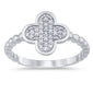 .15ct G SI 14K White Gold Diamond Clover Ring Size 6.5