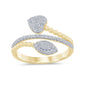 <span style="color:purple">SPECIAL!</span> .27ct G SI 14K Yellow Gold Diamond Wrap Around Ring Size 6.5