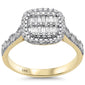 <span style="color:purple">SPECIAL!</span> .48cts G SI 14K Yellow Gold Round & Baguette Diamond Engagement Ring Size 6.5