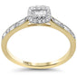 <span style="color:purple">SPECIAL!</span>.22ct G SI 14K Yellow Gold Round & Baguette Diamond Engagement Ring Size 6.5