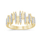 <span style="color:purple">SPECIAL!</span> .23ct G SI 14K Yellow Gold Diamond Zigzag Style Band Ring Size 6.5