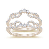 <span style="color:purple">¡ESPECIAL!</span> Anillo protector de oro amarillo de 14K con doble vástago de diamante de .55ct G SI Talla 6.5