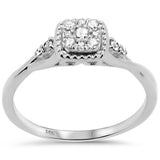 .18ct G SI 14K White Gold Square Shaped Diamond Engagement Ring Size 6.5