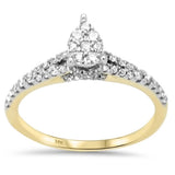 .38ct G SI 14K Yellow Gold Pear Shape Diamond Engagement Ring Size 6.5