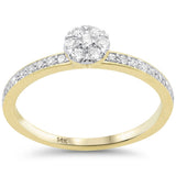 <span style="color:purple">SPECIAL!</span> .26ct G SI 14K Yellow Gold Round Diamond Engagement Ring Size 6.5