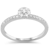 .26ct G SI 14K White Gold Round Diamond Engagement Ring Size 6.5