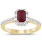 <span style="color:purple">SPECIAL!</span> 1.02ct G SI 14K Yellow Gold Diamond & Ruby Gemstone Ring Size 6.5