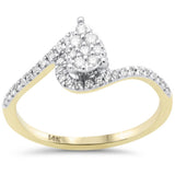<span style="color:purple">SPECIAL!</span> .32ct G SI 14K Yellow Gold Pear Shape Diamond Engagement Ring Size 6.5