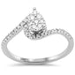 .33ct G SI 14K White Gold Pear Shape Diamond Engagement Ring Size 6.5