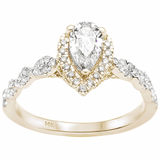 <span style="color:purple">SPECIAL!</span> .78ct G SI 14K Yellow Gold Pear Shape Diamond Engagement Ring