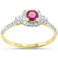 <span style="color:purple">SPECIAL!</span> .47ct G SI 14K Yellow Gold Diamond & Ruby Gemstones Ring Size 6.5