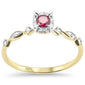 .25ct G SI 14K Yellow Gold Diamond & Ruby Gemstones Ring Size 6.5