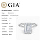 <span style="color:purple">SPECIAL!</span> 1.00ct I-SI2 GIA CERT 14K White Gold Emerald Cut Diamond Engagement Ring