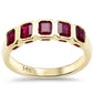<span style="color:purple">SPECIAL!</span> 1.32ct G SI 14K Yellow Gold Ruby Gemstones Ring Band Size 6.5