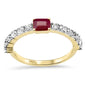 <span style="color:purple">SPECIAL!</span> 1.05ct G SI 14K Yellow Gold Diamond & Ruby Gemstone Ring Size 6.5