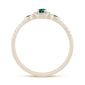 .26ct G SI 14K Yellow Gold Diamond & Emerald Gemstone Ring Size 6.5