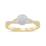 .21ct G SI 14K Yellow Gold Diamond Round Engagement Ring Size 6.5