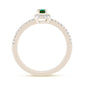 <span style="color:purple">SPECIAL!</span>.34ct G SI 14K Yellow Gold Diamond & Emerald Gemstone Ring Size 6.5