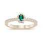 <span style="color:purple">SPECIAL!</span>.34ct G SI 14K Yellow Gold Diamond & Emerald Gemstone Ring Size 6.5