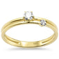 <span style="color:purple">SPECIAL!</span> .20ct G SI 14K Yellow Gold Diamond 2 Stone Ring Band Size 6.5