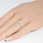 <span style="color:purple">SPECIAL!</span> .90ct G SI 14K White Gold Baguette Diamond Ring Band Size 6.5