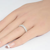.90ct G SI 14K White Gold Baguette Diamond Ring Band Size 6.5