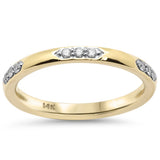 .12ct G SI 14K Yellow Gold Round Diamond Band Ring Size 6.5
