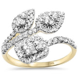 .59ct G SI 14K Yellow Gold Round & Baguette Diamond Ring Size 6.5