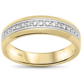 <span style="color:purple">SPECIAL!</span> .26ct G SI 14K Yellow Gold Men's Round Diamond Wedding Band Ring Size 10