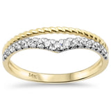 <span style="color:purple">SPECIAL!</span> .23ct G SI 14K Yellow Gold Round Diamond Band Ring Size 6.5