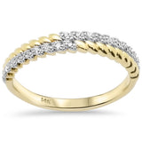 .11ct G SI 14K Yellow Gold Round Diamond Band Ring Size 6.5