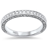 .60ct G SI 14K White Gold Round Diamond Wedding Band Ring Size 6.5