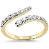 <span style="color:purple">¡ESPECIAL!</span> .47ct G SI Oro Amarillo 14K Anillo de Diamantes Redondos Abiertos Talla 6.5