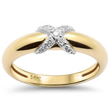 .12ct G SI 14K Yellow Gold Modern Design Diamond Ring Band Size 6.5