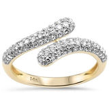.51ct G SI 14K Yellow Gold Diamond Wrap around Ring Band Size 6.5