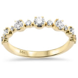 .48ct G SI 14K Yellow Gold Round Diamond Ring Band Size 6.5