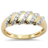 <span style="color:purple">SPECIAL!</span>.25ct G SI 14K Yellow Gold Diamond Dome Style Ring Band Size 6.5