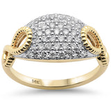 .49ct G SI 14K Yellow Gold Pave Set Diamond Band Ring Size 6.5