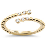 <span style="color:purple">¡ESPECIAL!</span> .09ct G SI 14K Oro Amarillo Anillo Envolvente de Diamantes Talla 6.5