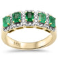 <span style="color:purple">SPECIAL!</span>1.31ct G SI 14K Yellow Gold Diamond & Emerald Gemstone Ring Size 6.5