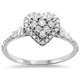 .29ct G SI 14K White Gold Diamond Heart Shape Engagement Ring Size 6.5