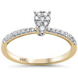 <span style="color:purple">SPECIAL!</span>.36ct G SI 14K Yellow Gold Pear Shaped Diamond Engagement Ring Size 6.5